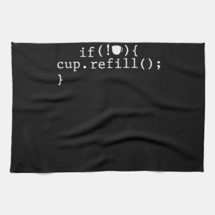 Paño De Cocina Coffee Refill Smart Coding Software Engineer