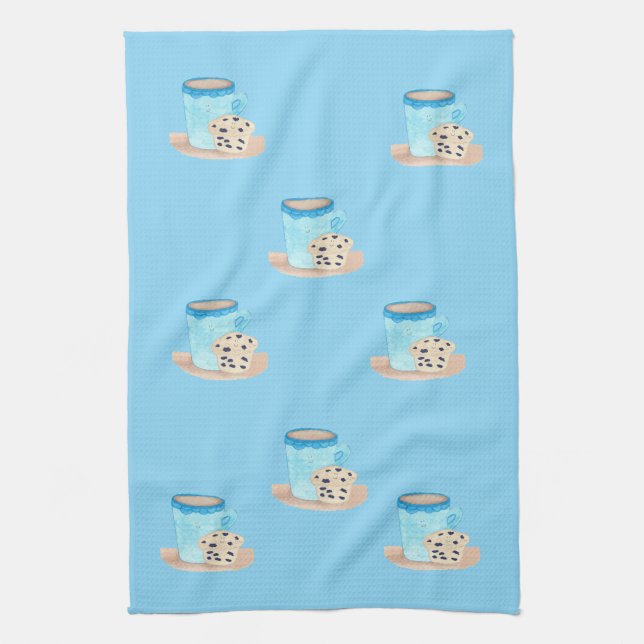 Paño De Cocina Coffee Time Friends Blue Edition (Vertical)