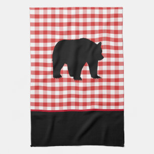 Paño De Cocina Cojín de cocina toalla-oso-rojizo
