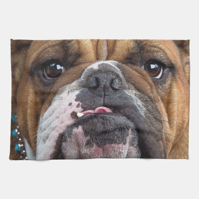 Paño De Cocina Cojín decorativo de Bulldog inglés (Horizontal)