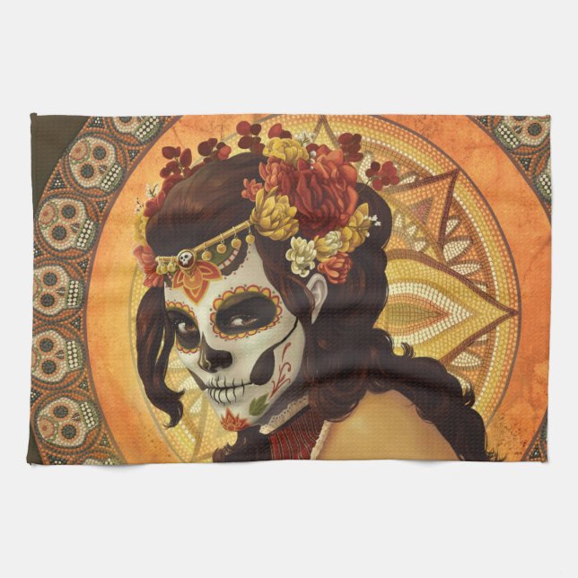 Paño De Cocina Cojín decorativo Dia De Los Muertos (Horizontal)
