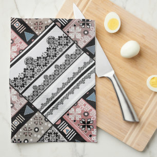 Paño De Cocina Cojín decorativo Tíbal etno geométrico tradicional