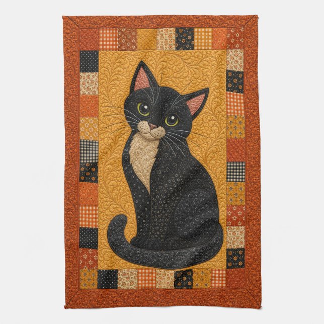 Paño De Cocina Colcha de gato esmoquin  (Vertical)