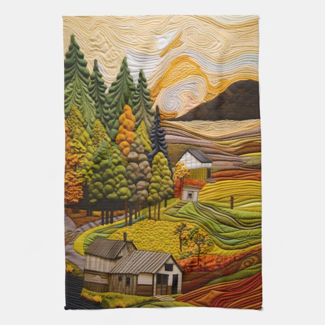Paño De Cocina Colcha de granja (Vertical)