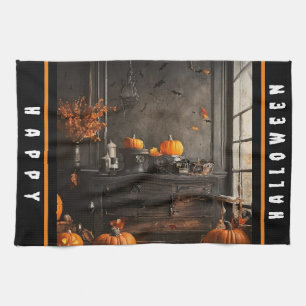 Paño De Cocina Colección de Halloween en casa con fantasía