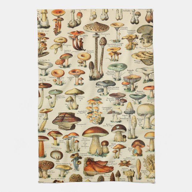 Paño De Cocina Colección de hongos  (Vertical)