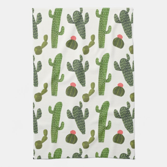 Paño De Cocina Colección de Llamarama | Cute Cactus (Vertical)