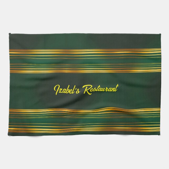 Paño De Cocina Colección de Textura Green Gold de Linen Luxury (Horizontal)