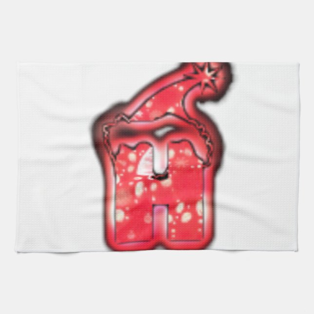 Paño De Cocina Colección moderna de Santa Hat. (Horizontal)