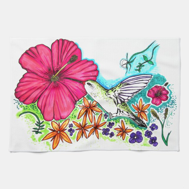 Paño De Cocina Colibrí (Horizontal)
