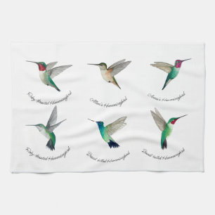 Paño De Cocina Colibríes de Norteamérica