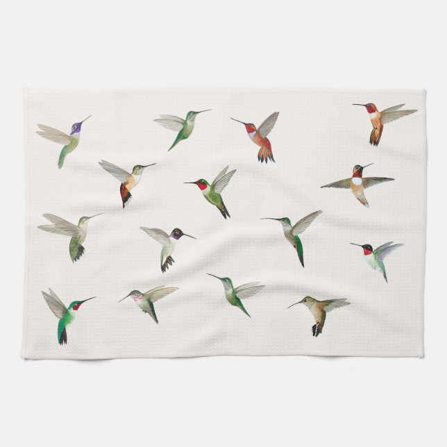 Paño De Cocina Colibríes norteamericanos (Horizontal)