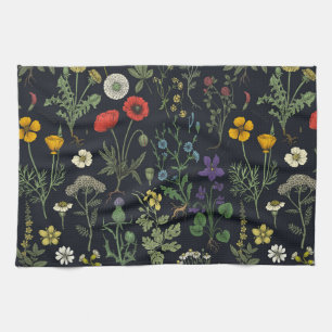 Paño De Cocina Collage de flores silvestres