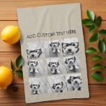 Paño De Cocina Collage de fotos con 9 fotos cuadradas - Taupe<br><div class="desc">Crea tu propia obra de arte. ¡Usa tus fotos cuadradas o instagram sin marcos en esta! Añade tus fotos e instantáneas favoritas a esta tira para un divertido guardián de la memoria. Una forma artística de mostrar tus mejores fotos para compartir fotos.</div>