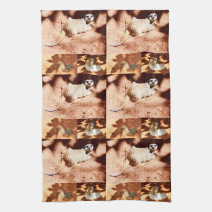 Paño De Cocina Collage de fotos Meerkat Dirty Face