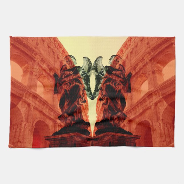 Paño De Cocina Collage moderno de Guay de la Roma histórica en ro (Horizontal)