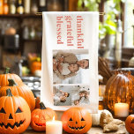 Paño De Cocina Collage moderno de tres fotos | Feliz Día de Acció<br><div class="desc">Collage moderno de tres fotos | Feliz Día de Acción de Gracias</div>