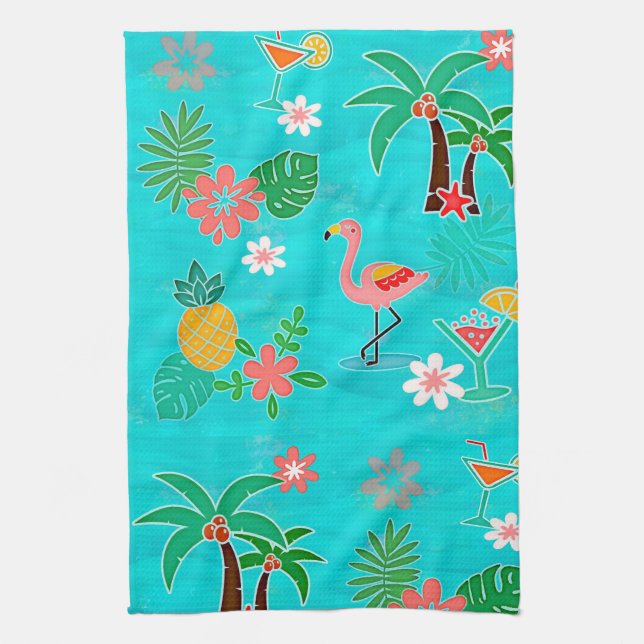Paño De Cocina Collage tropical (Vertical)