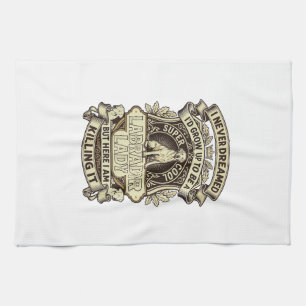 Paño De Cocina Collar de perro Labrador Lady Crown Shield_1