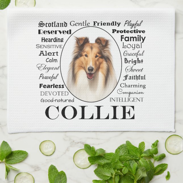 Paño De Cocina Collie Traits (Doblado)