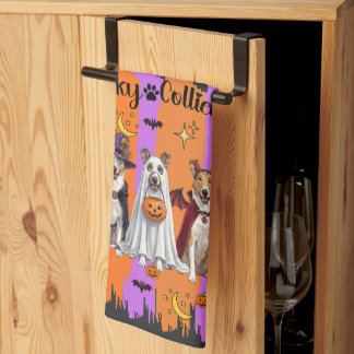 Paño De Cocina Collies de Halloween