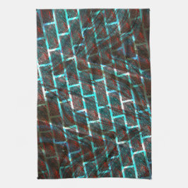 Paño De Cocina ¿Color azul rojo manchado, arañazos, efecto de cua