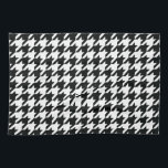 Paño De Cocina Color blanco negro de lazo de gallo<br><div class="desc">Patrón transparente clásico en blanco y negro</div>