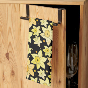 Paño De Cocina Color de agua amarillo transparente Patrón de punt