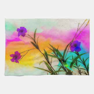 Paño De Cocina Color de amor de Petunias mexicanas