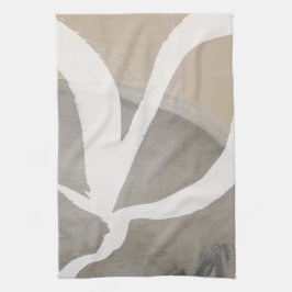 Paño De Cocina Color de color gris y blanco abstracto beige