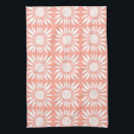 Paño De Cocina Color del mosaico del girasol Blanco rosa<br><div class="desc">Decore su cocina con esta toalla de arte. ¡Hace que el hogar sea un gran placer,  un cumpleaños o un regalo de boda! Puede personalizar y agregar texto también. Revisa mi tienda por muchos más colores y patrones!</div>