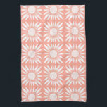 Paño De Cocina Color del mosaico del girasol Blanco rosa<br><div class="desc">Decore su cocina con esta toalla de arte. ¡Hace que el hogar sea un gran placer,  un cumpleaños o un regalo de boda! Puede personalizar y agregar texto también. Revisa mi tienda por muchos más colores y patrones!</div>