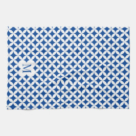 Paño De Cocina Color del personalizado de monograma de patrón de 