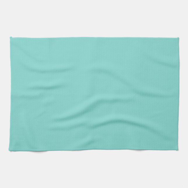 Paño De Cocina Color Sólido: Turquesa Aqua (Horizontal)