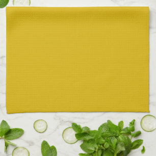 Paño De Cocina Color sólido varilla de oro liso mostaza amarillo