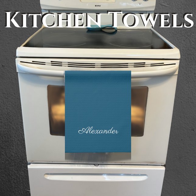 Paño De Cocina Color sólido Verde azulada azul oscuro guión blanc (Subido por el creador)