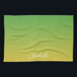 Paño De Cocina Color verde y amarillo oscuro personalizado<br><div class="desc">Color verde y amarillo oscuro personalizado</div>