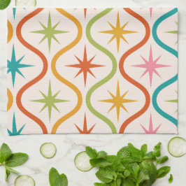 Paño De Cocina Colores de mediados de siglo, explosiones de estr