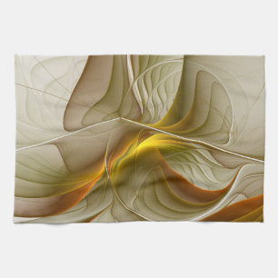 Paño De Cocina Colores de metales preciosos, arte fractal abstrac