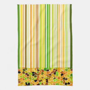 Paño De Cocina Colores de Otoño Naranja Rojo Amarillo Manzana Ver
