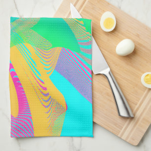 Paño De Cocina COLORES FLUO - Arte Fractal -
