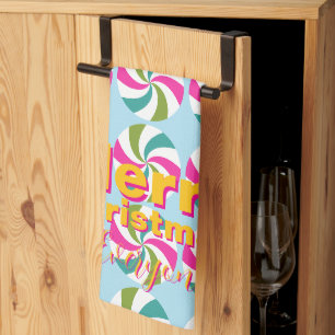 Paño De Cocina Colores Navideños de Menta