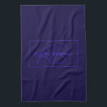 Paño De Cocina Colores púrpura modernos | Nombre de Guay y Monogr<br><div class="desc">Marca o nombre moderno monogramado.</div>