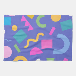 Paño De Cocina Colorful Abstract Geometric Memphis Style Pattern