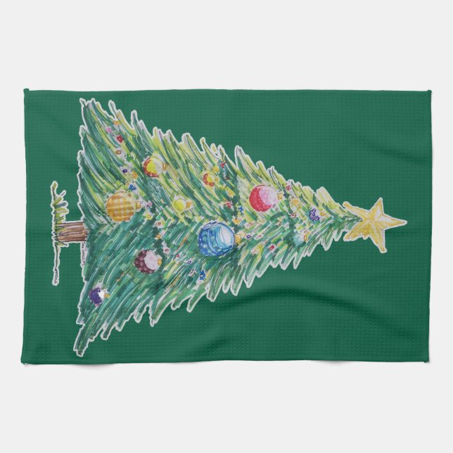 Paño De Cocina Colorful Christmas Tree (Horizontal)