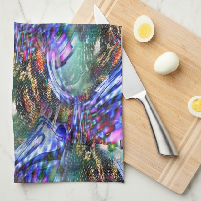 Paño De Cocina Colorful virtual image fluctuation over battleship (Doblado Cuarto)
