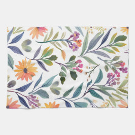 Paño De Cocina Colorful Wildflowers | Beautiful Floral Watercolor