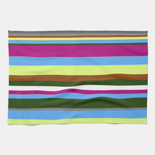 Paño De Cocina Colorida banda de diseño personalizada (Horizontal)