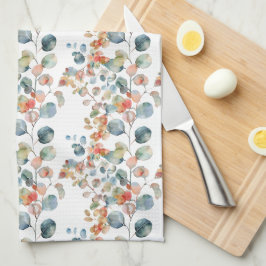 Paño De Cocina Coloridas hojas de color de eucalipto rústico
