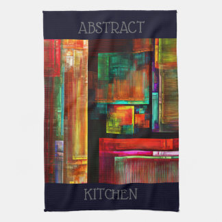 Paño De Cocina Coloridas plazas Patrón de arte abstracto moderno